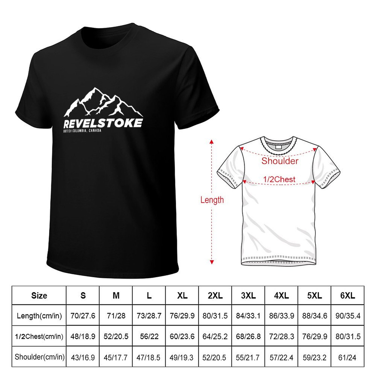 T-shirt Ski Revelstoke B.C Can - Mountain Biking Revelstoke avis et prix