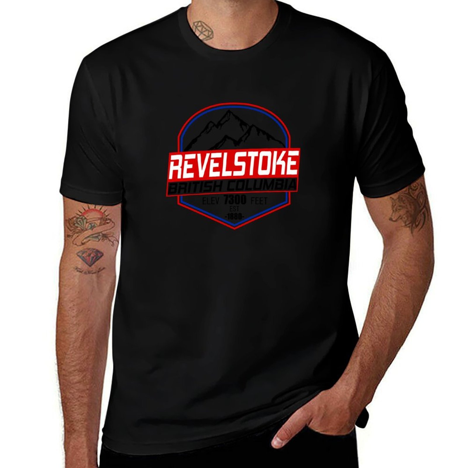 T-shirt Ski Revelstoke B.C Can - Mountain Biking Revelstoke avis et prix